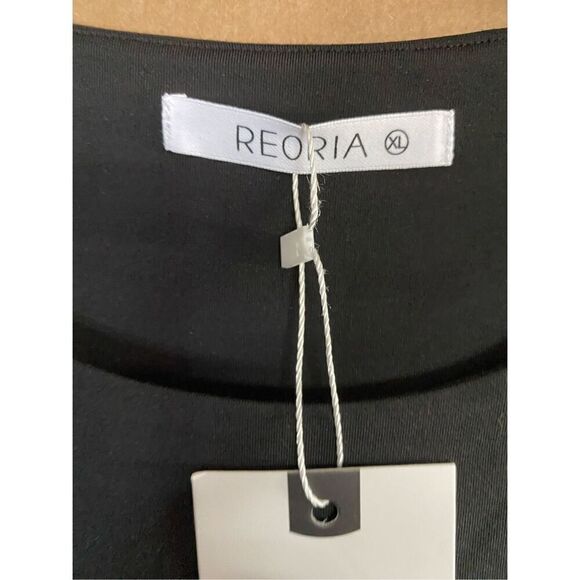 Reoria NWt women’s black tank top sleeveless stretch bodysuit S/XL - Picture 3 of 4
